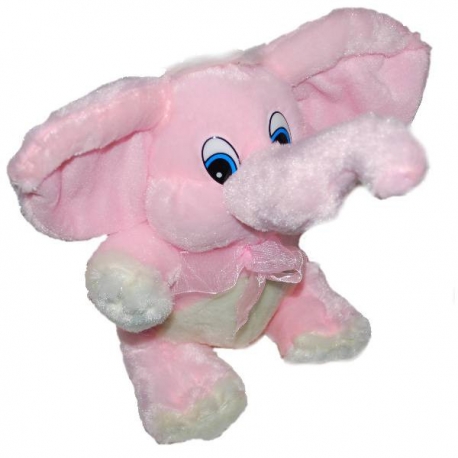 Ružový plyšový sloník pre zaľúbených
